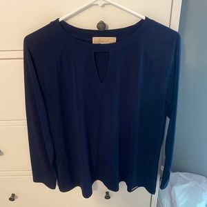 Michael Kors Navy shirt with keyhole